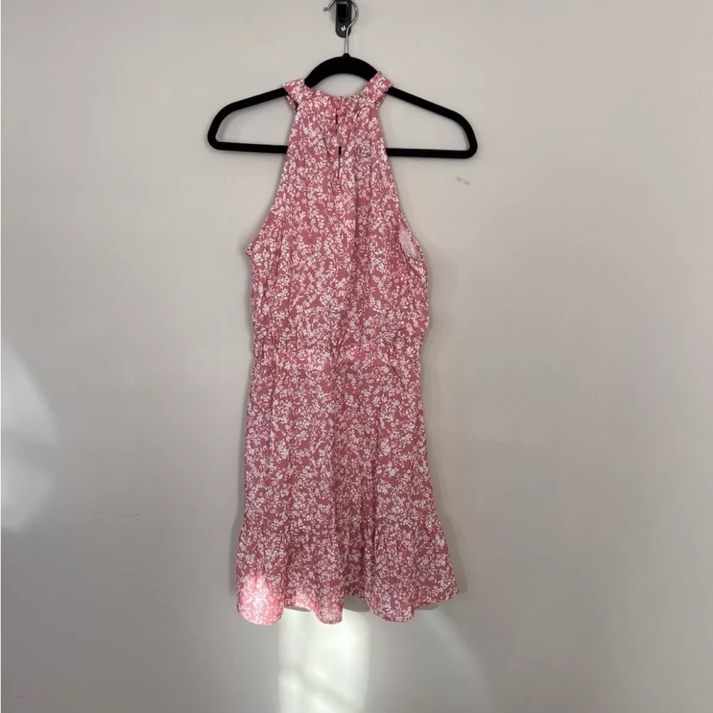 Women’s Pink Floral Halter Dress - Size S